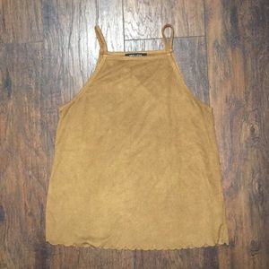 Brown suede top!